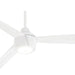56 in. White Ceiling Fan with Recessed Ceiling Fan LED Light, Flat Ceiling Fans-1-ErisView