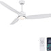 56 in. White Modern Ceiling Fan with Remote Control and APP Control, Reversible Ceiling Fans for Patio Living Room-1-ErisView