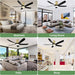 58 in. Ceiling Fan with Low Profile Light, APP and Remote Control Flush Mount Outdoor Ceiling Fans, Modern Ceiling Fan for Living Room Fan, Patio Fans-2-ErisView