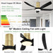 58 in. Ceiling Fan with Low Profile Light, APP and Remote Control Flush Mount Outdoor Ceiling Fans, Modern Ceiling Fan for Living Room Fan, Patio Fans-6-ErisView