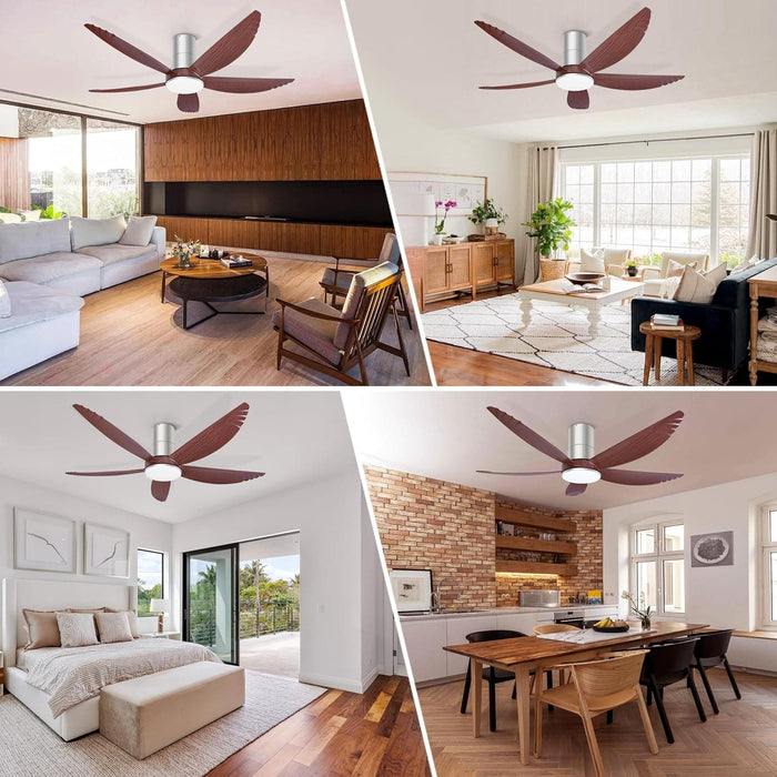 58 in. Outdoor Ceiling Fan with Light APP Control, 5 Blade Flush Mount Outdoor Ceiling Fan for Patio, Low Profile Ceiling Fan for Living Room -2-ErisView