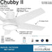 58 in. Outdoor Hugger Ceiling Fans with LED Lights and Remote Control, White Outdoor Ceiling Fans with Light-2-ErisView