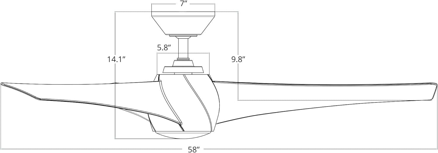 58 in. Smart Indoor Outdoor 3 Blade Ceiling Fan with LED Light and Remote, Works with Alexa Google Assistant Samsung Things Ios android APP-9-ErisView
