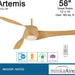 58 in. Unique Ceiling Fans with Lights and Remote Control, Home Ceiling Fan-4-ErisView