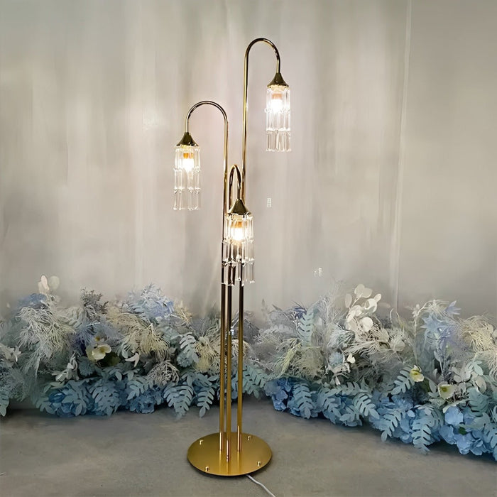Crystal Floor Lamp - Elegant Wedding Party Decoration Light, Pathway Lighting for Events