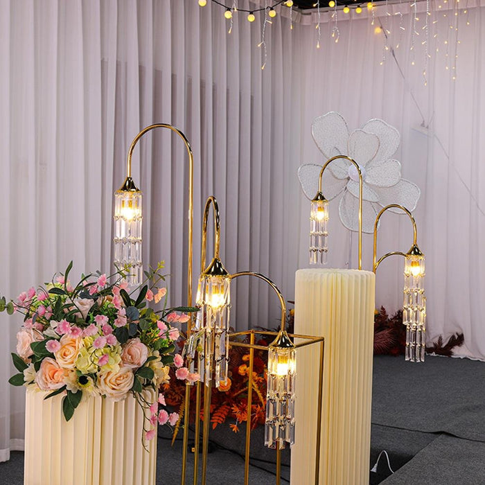 Crystal Floor Lamp - Elegant Wedding Party Decoration Light, Pathway Lighting for Events