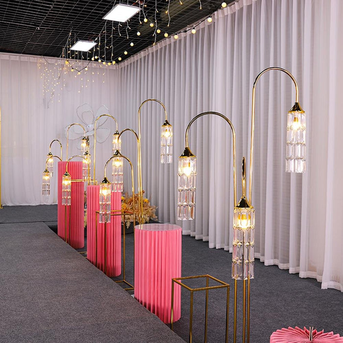 Crystal Floor Lamp - Elegant Wedding Party Decoration Light, Pathway Lighting for Events