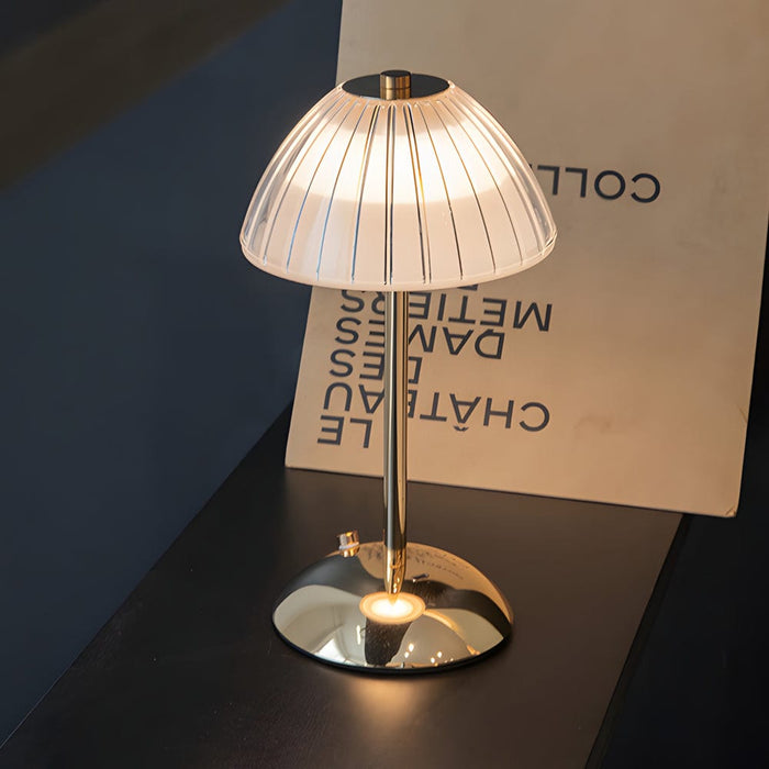 Touch Sensor Dome Shade Dome Base Table Lamp with Slim Bar