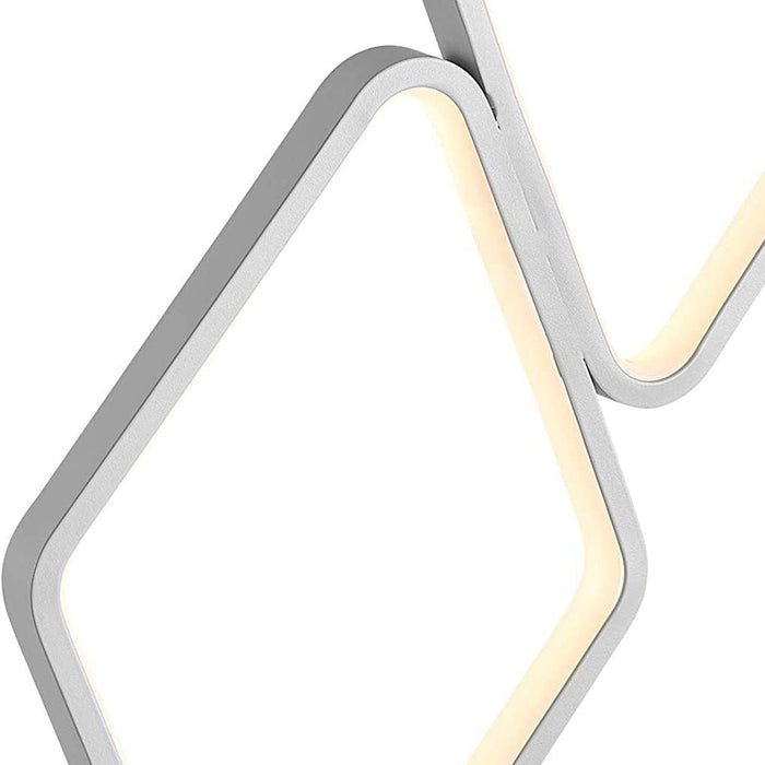 Aluminum 5 Diamond Shaped Hollow Floor Lamp LED Warm White Standing Lamp