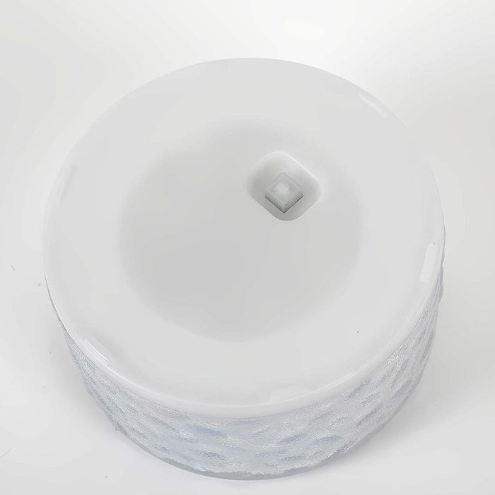 4 Pcs Round Acrylic Ice Bricks LED Waterproof Modern Solar Brick Lights