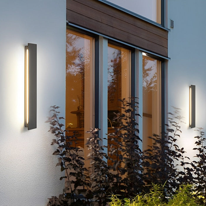 Modern Minimalist Concrete LED Outdoor Wall Sconce, Waterproof IP65 Porch/Patio Light, Hardwired