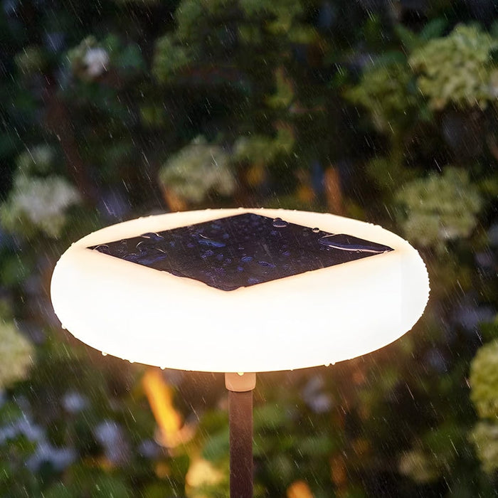 Modern Steel Strip Solar/USB Outdoor Floor Lamp: 68'' Waterproof LED Standing Light