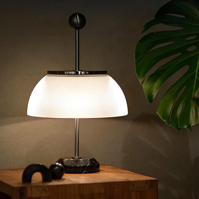 19 In. H Alfa Table Lamp Glass Bowl Shade Italian Decorative Lamps