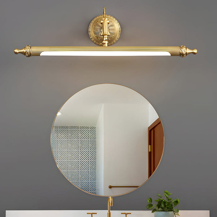 Antique Copper Linear 180° Adjustable Dimmable LED Vanity Light for Bathroom