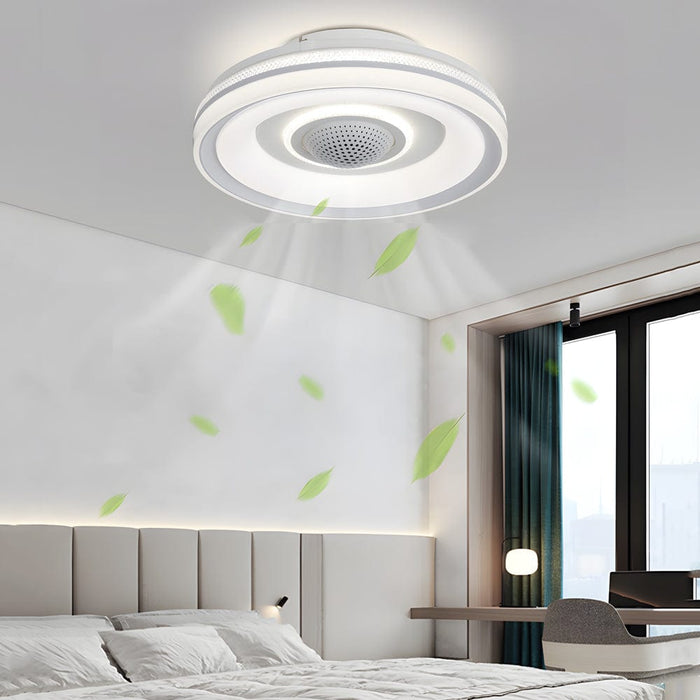 19.69-in Indoor Bladeless Smart Ceiling Fan with Remote and LED Light