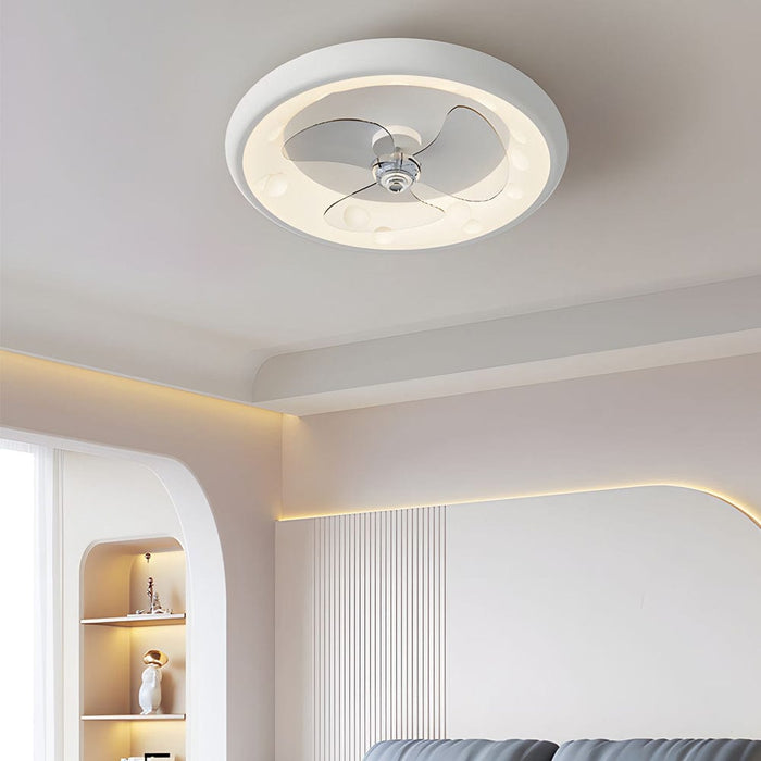 Remote Controlled Modern 4-Speed LED Ceiling Fan Lamp. 3 Blades
