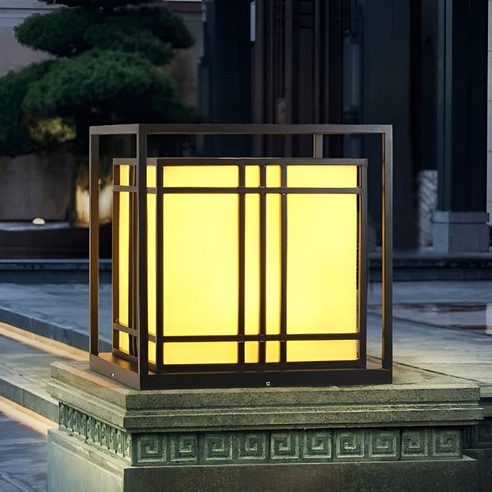 Retro Square Waterproof LED Modern Outdoor Post Cap Light