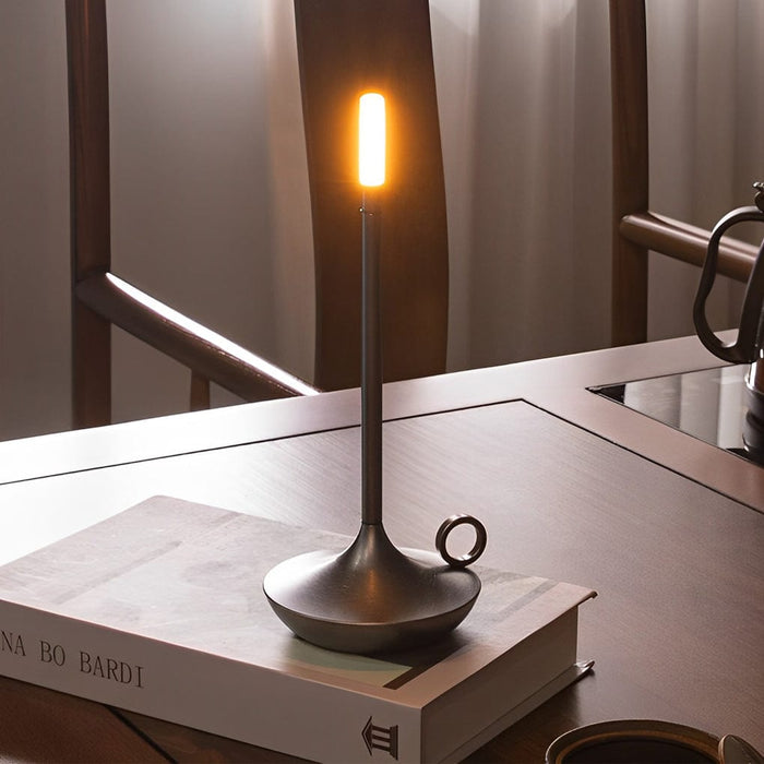 Candle Cordless Table Lamp USB Touch Dimming Portable LED Warm Wick Lighting