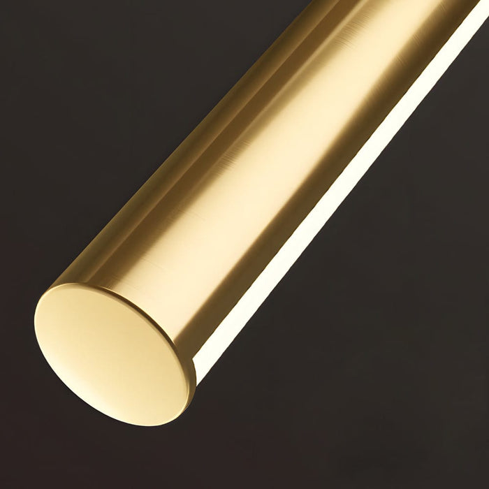 Modern 1-Light Brushed Brass Linear LED Vanity Light Bar for Bathroom. Natural Light