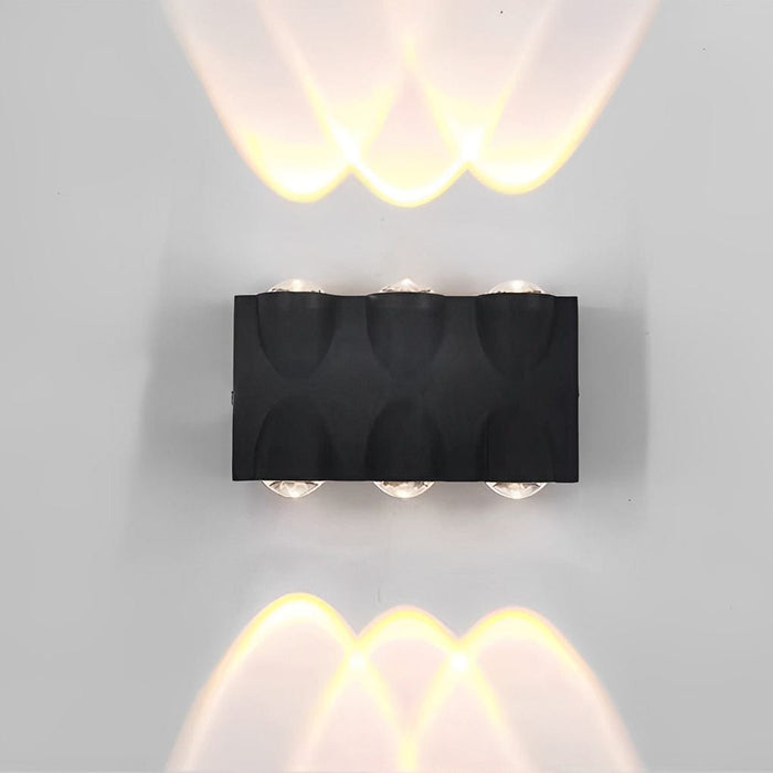 Up and Down Light LED Waterproof Black Modern Wall Lamp Wall Washer Light