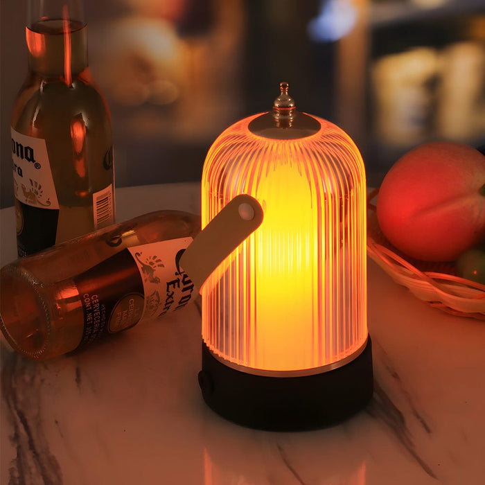 Portable Acrylic Cage Table Lamp LED Warm Desk Lantern