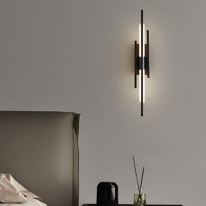 Long Strips Grille Iron Acrylic Simple Modern LED Wall Light Fixture