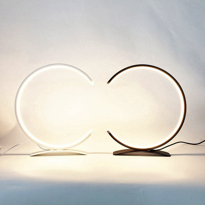 Semicircle Ring Touch Switch 3 Step Dimming LED Modern Night Lights US Plug