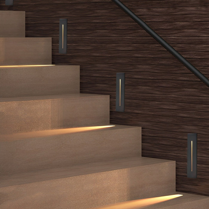 Recessed Stair Light, Waterproof LED Footlight, Motion Sensor, Modern Corner Wall Lamp for Steps/Patio/Deck