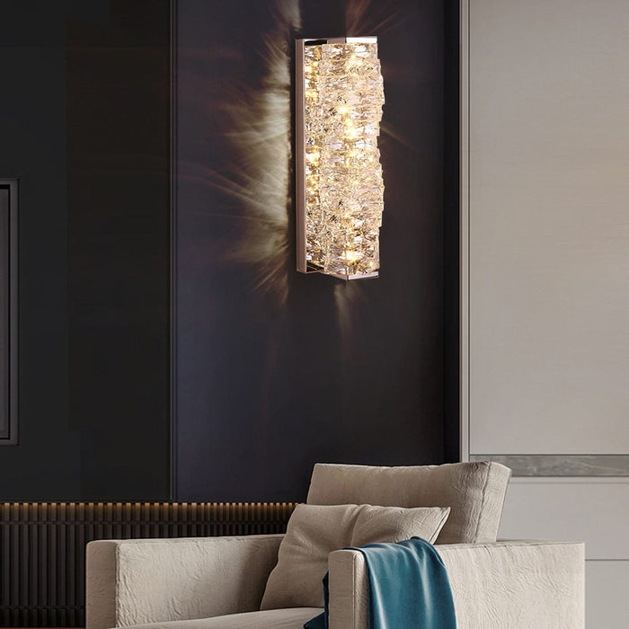 Creative Crystal Three Step Dimming Light LED Modern Wall Sconce Lighting Wall Lamp