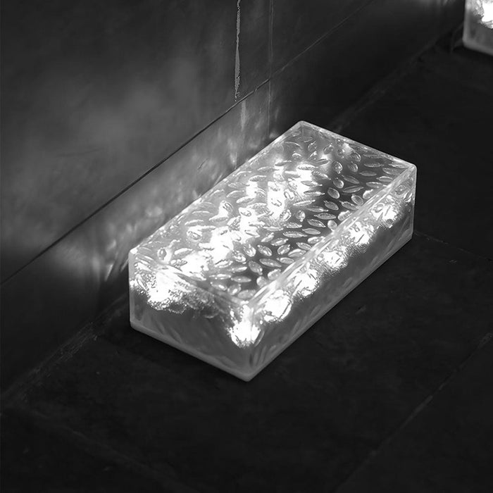 2Pcs Solar Brick Lights for Modern Outdoor Ambiance - Rectangular