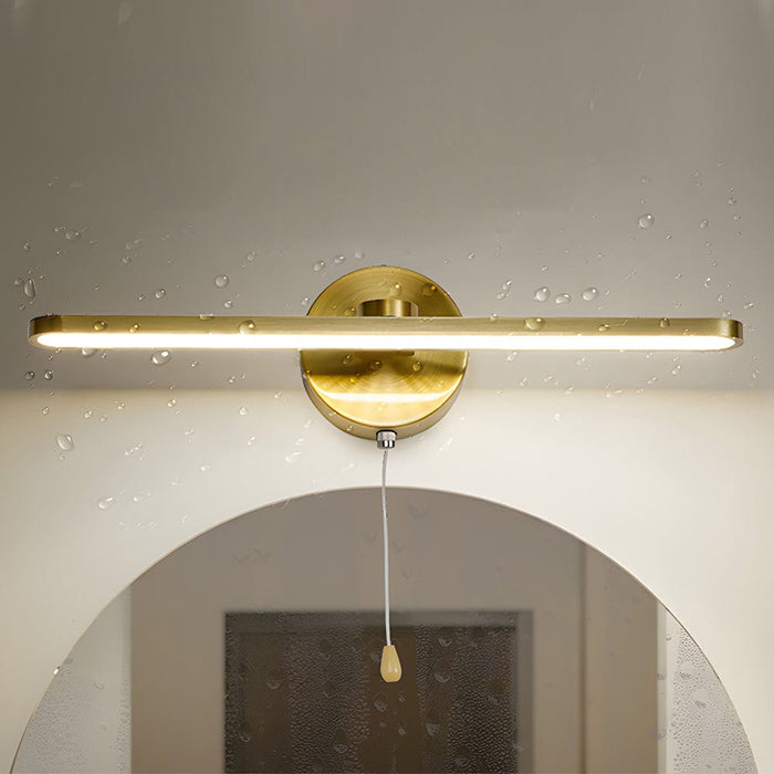 15.74'' Modern LED Linear Vanity Lights with Pull Rope Switch - Bathroom Lighting in Black/Bronze