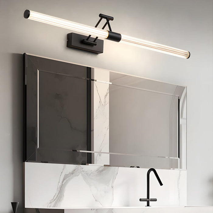 Foldable Metallic Acrylic Strip LED Vanity Light with Two Adjustable Joints