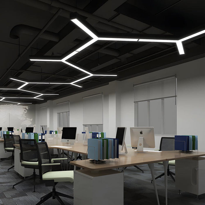 4 Pcs Y-Shaped LED Office Chandelier Hanging Ceiling Pendant Lighting