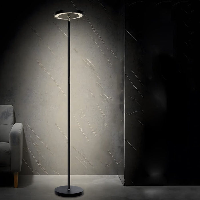 66.5'' Iron Round Adjustable Head Torchiere Floor Lamps Dimmable with Remote LED RGB Standing Lamp