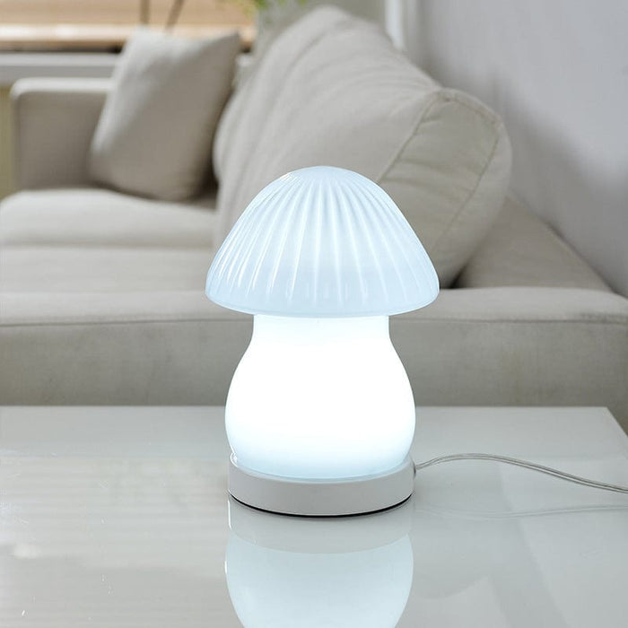Glass Mushroom Kids' Table Lamp On/Off Switch  3 Step Dimming Night Light
