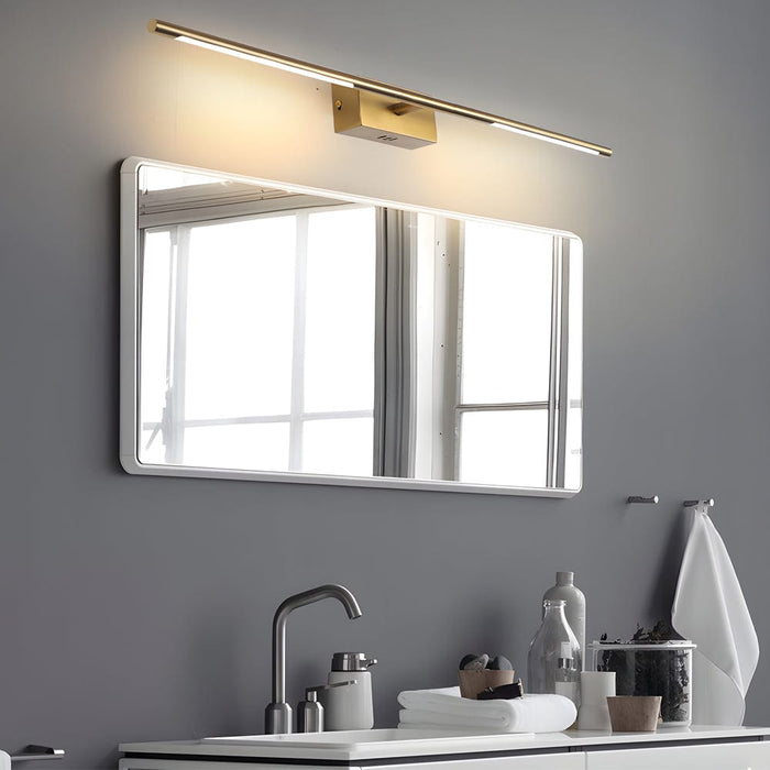 Efficient LED Vanity Light in Gold: 6W/10W. Warm White/White Light. Wall Mounted