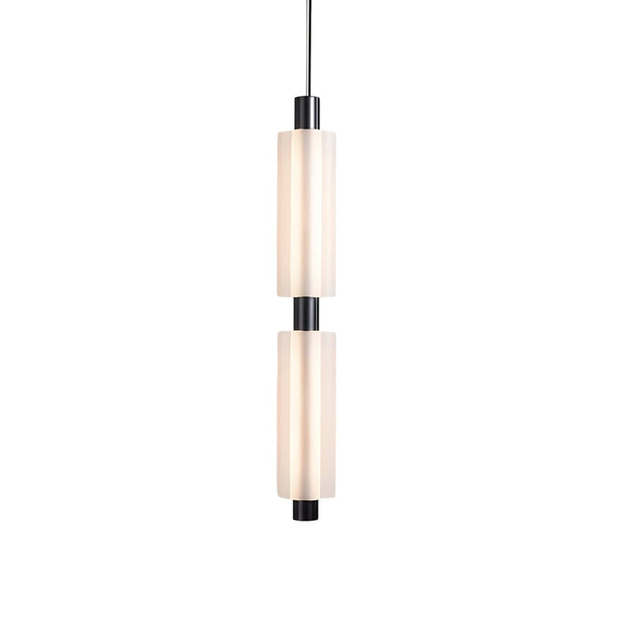 1/2/3 Heads Acrylic Cylinder Pendant Lights: Modern Hanging Lamp in Gold/Black