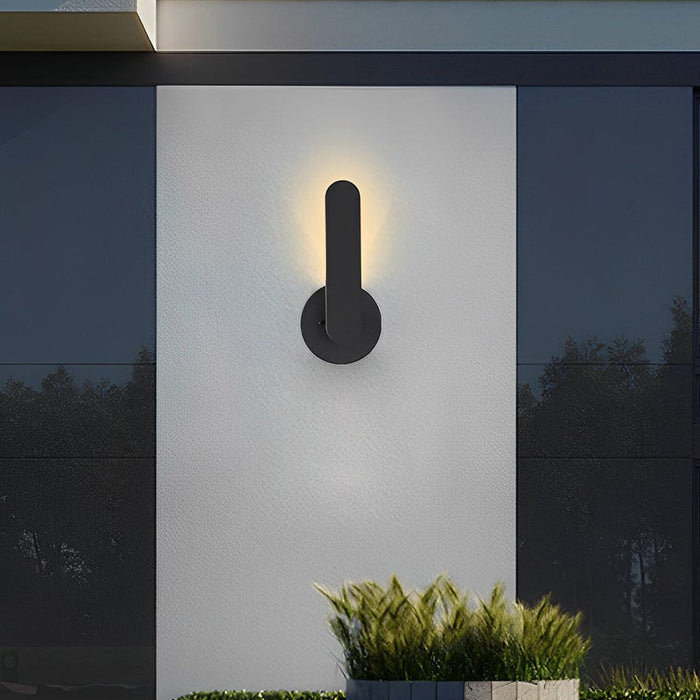 Strip Aluminum Waterproof LED 10W Black Modern Outdoor Wall Lighting
