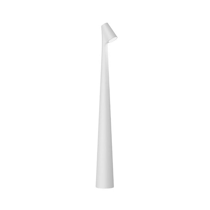 Slim Sculpting Conical Stem Table Lamp Downward-Sloping Head USB Rechargeable Task Lighting