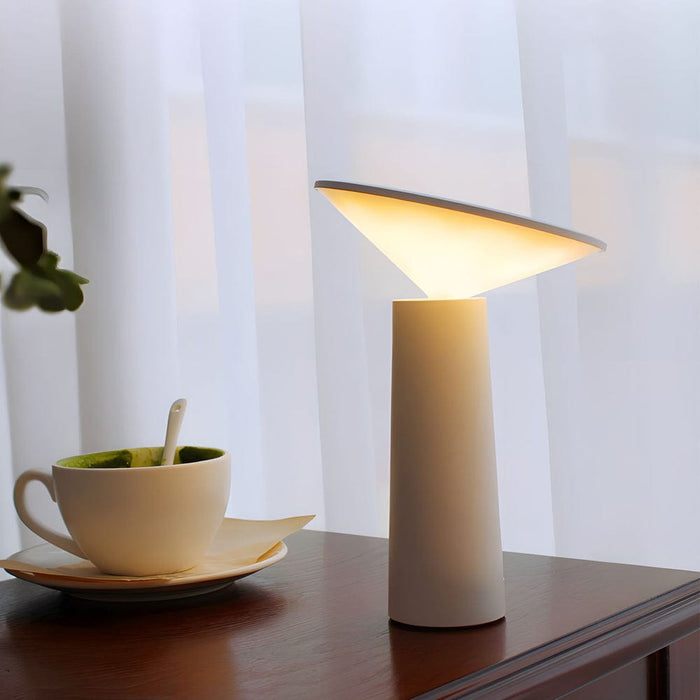 360 Rotatable Lighting LED Desk Lamp with USB Charging. White/Black