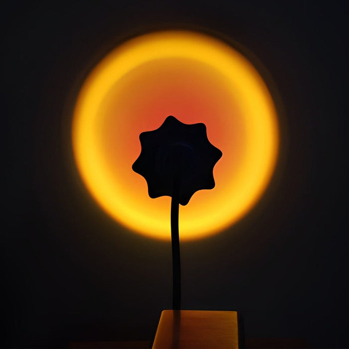 Flower Shaped Rainbow Color Sunset Lamp USB Projection Night Light