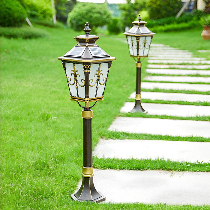 Vintage Pattern Waterproof Intelligent Light Control Solar Lawn Lights