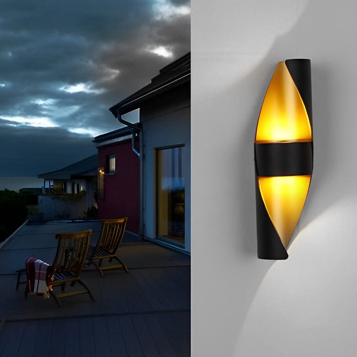 Circular Waterproof Up and Down Lighting COB Modern Outdoor Wall Lights