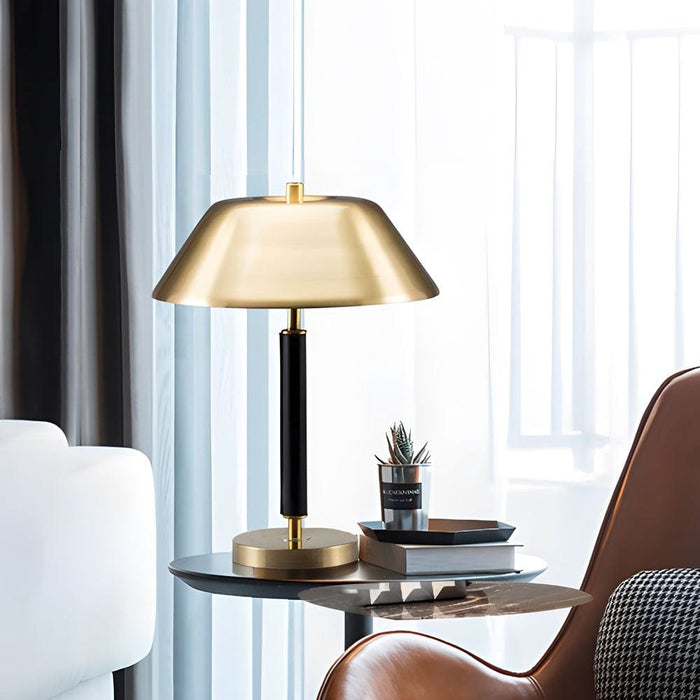 Modern Black and Brass Table Lamp for Living Room