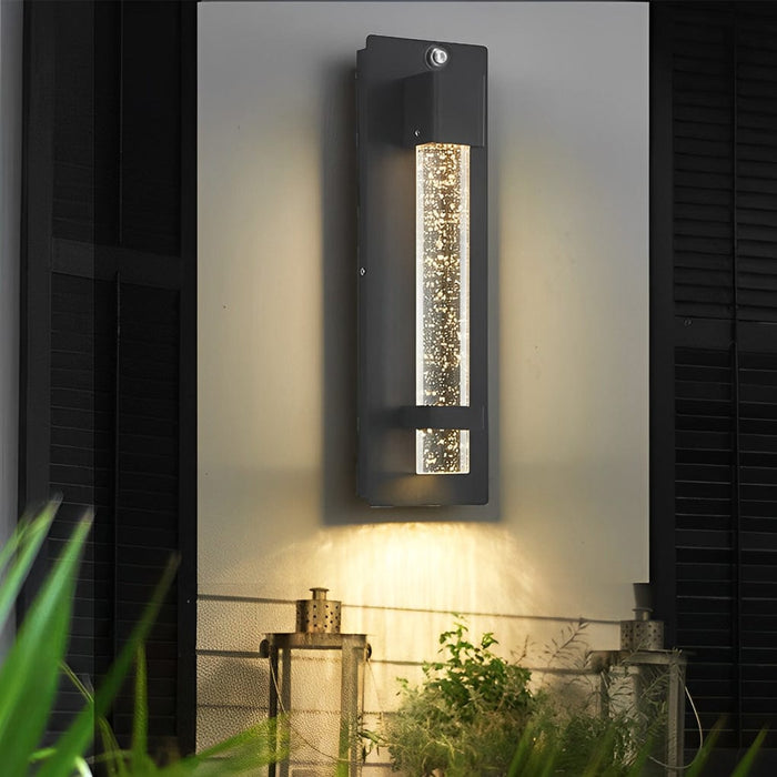 11.8 Inch Waterproof Light Control Bubbles Glass Outdoor Wall Light