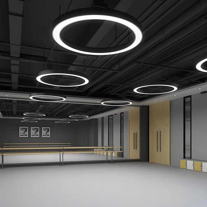 Dia 15'' Ring LED Office Chandelier Light Hanging Ceiling Lighting