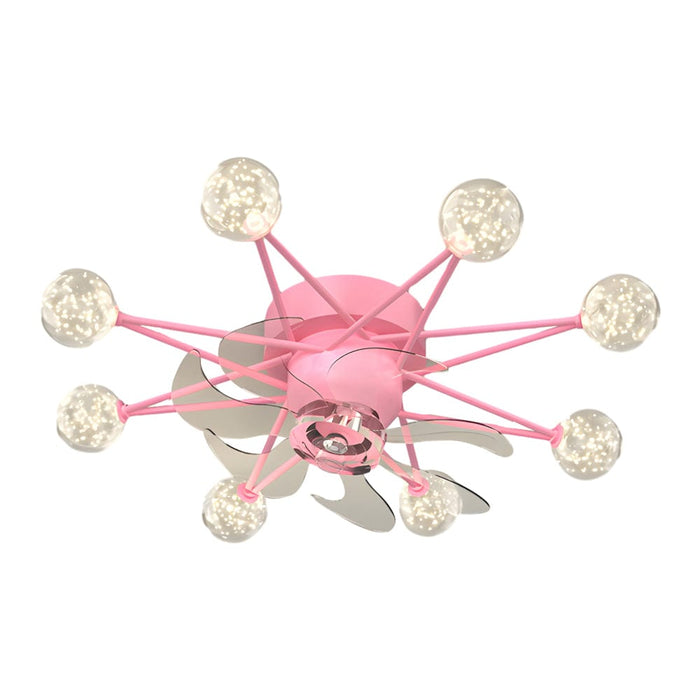 Stars Creative Balls 360° Shake Head 3 Step Dimming Modern Ceiling Fans