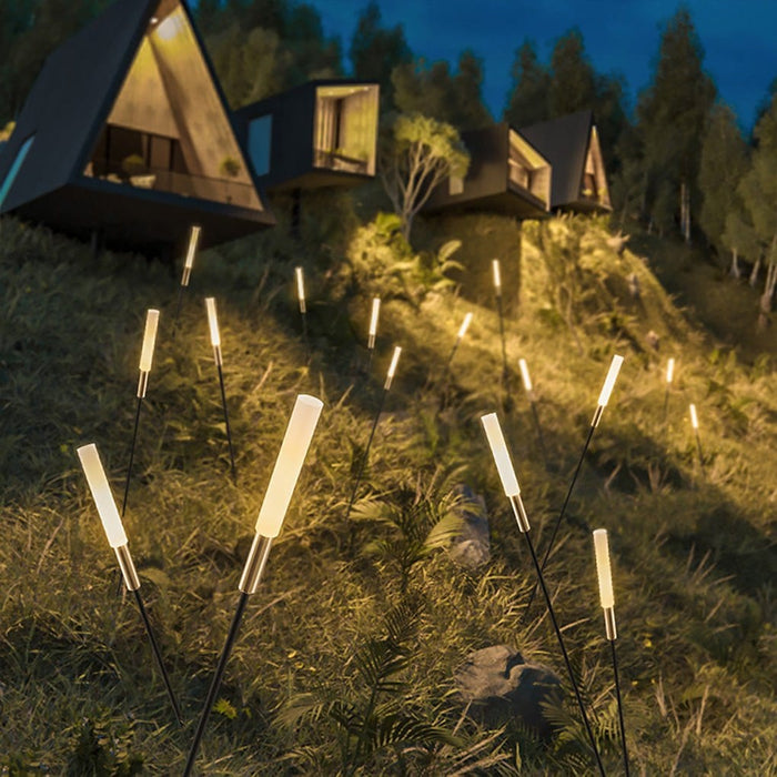 Outdoor Solar Reed Shaped Lights Waterproof LED Landscape Lighting Lawn Lights