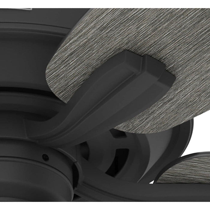 60 in. 5 Blade Ceiling Fan with Light, Matte Black Ceiling Fan, Hunter Ceiling Fan-7-ErisView