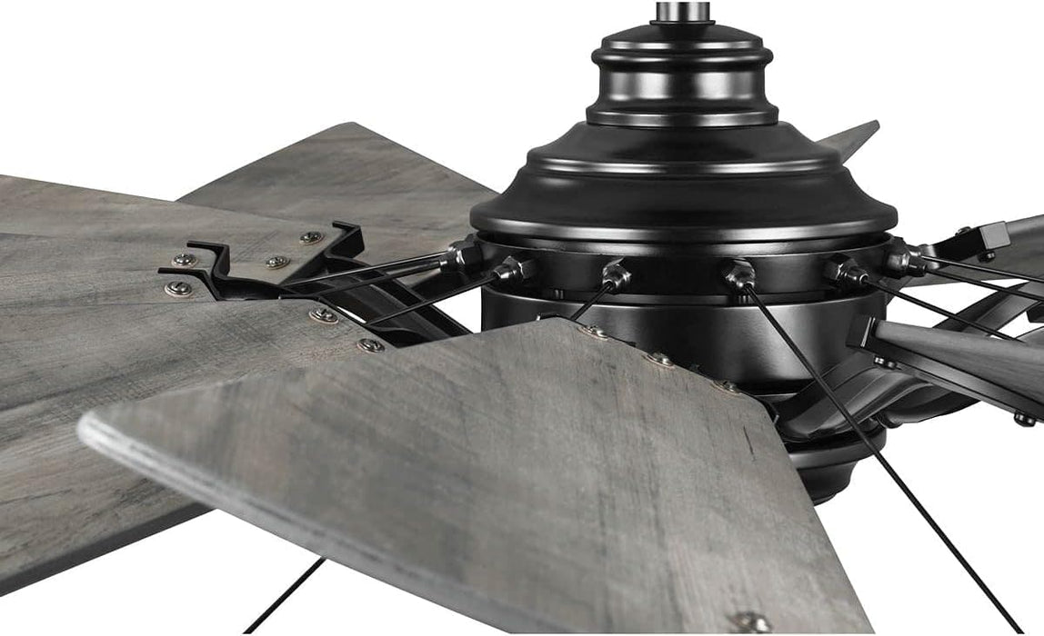 60 in. Big Matte Black Farmhouse Reversible Ceiling Fan, Mid Century Modern Ceiling Fan-14-ErisView